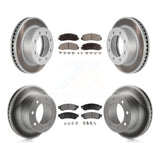 Front Rear Coat Brake Rotors Ceramic Pad Kit For Ford F-250 Super Duty F-350 4WD