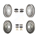 [Front+Rear] 2005-2010 Ford Mustang Base Premium Coated Rotors & Ceramic Pads Brake Kit For Max Braking