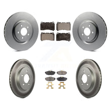 Charger l&#39;image dans la galerie, Front Rear Coated Disc Brake Rotors And Ceramic Pads Kit For Ford Mustang