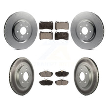 Charger l&#39;image dans la galerie, Front Rear Coated Disc Brake Rotors And Ceramic Pads Kit For Ford Mustang