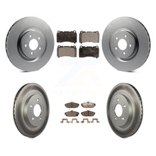 Charger l&#39;image dans la galerie, Front Rear Coated Disc Brake Rotors And Ceramic Pads Kit For Ford Mustang