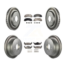Charger l'image dans la galerie, Front Rear Coated Brake Rotor &amp; Ceramic Pad Kit For Ford F-150 With 6 Lug Wheels