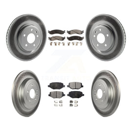[Front+Rear] 2010-2012 Ford Taurus SHO Premium Coated Rotors & Ceramic Pads Brake Kit For Max Braking