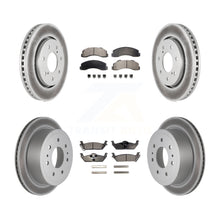 Charger l&#39;image dans la galerie, Front Rear Coated Brake Rotor &amp; Ceramic Pad Kit For Ford F-150 With 7 Lug Wheels