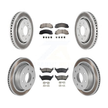 Charger l&#39;image dans la galerie, Front Rear Coated Brake Rotor &amp; Ceramic Pad Kit For Ford F-150 With 7 Lug Wheels