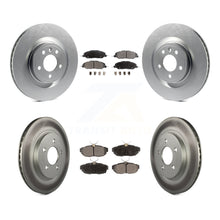 Charger l&#39;image dans la galerie, Front Rear Coated Disc Brake Rotors And Ceramic Pads Kit For Ford Mustang