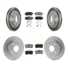 Charger l&#39;image dans la galerie, Front Rear Coated Disc Brake Rotors And Ceramic Pads Kit For Ford Fiesta