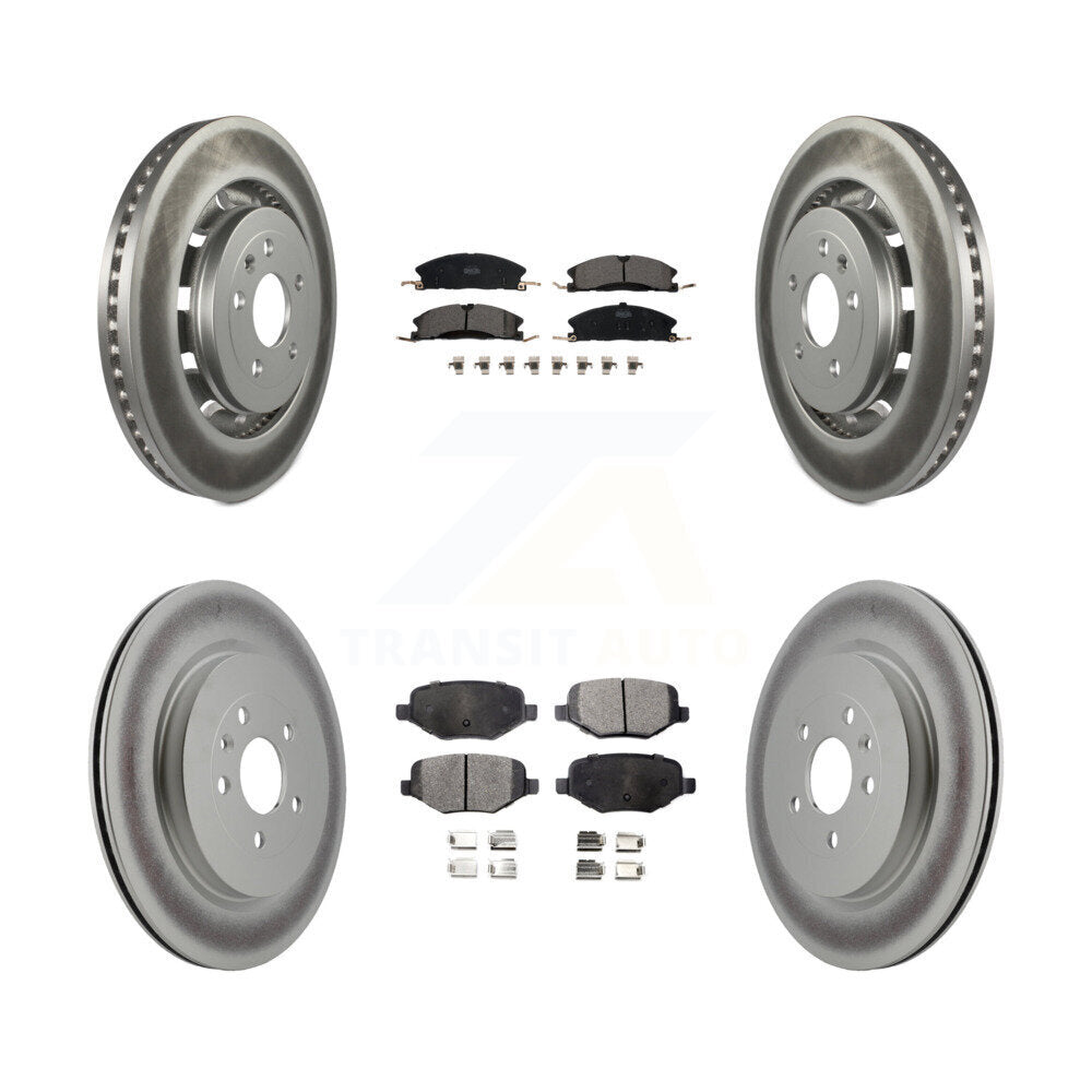 Front Rear Coat Brake Rotor Ceramic Pad Kit For Ford Explorer Police Interceptor