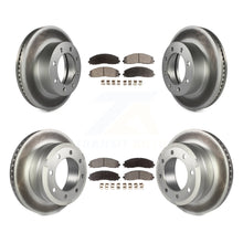 Load image into Gallery viewer, Front Rear Coat Brake Rotors Ceramic Pad Kit For Ford F-250 Super Duty F-350 4WD