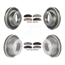 Charger l&#39;image dans la galerie, Front Rear Coat Disc Brake Rotor Ceramic Pad Kit For Ford F-250 Super Duty F-350