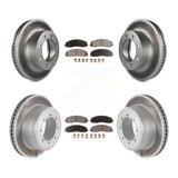 Front Rear Coat Disc Brake Rotor Ceramic Pad Kit For Ford F-250 Super Duty F-350