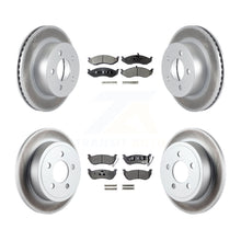 Charger l&#39;image dans la galerie, Front Rear Coated Disc Brake Rotors And Ceramic Pads Kit For Jeep Wrangler TJ