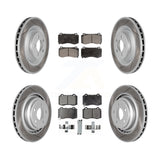 Front Rear Coat Disc Brake Rotors Ceramic Pad Kit For Dodge Charger Chrysler 300