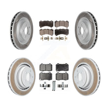 Charger l&#39;image dans la galerie, Front Rear Coated Disc Brake Rotors Ceramic Pad Kit For Dodge Challenger Charger