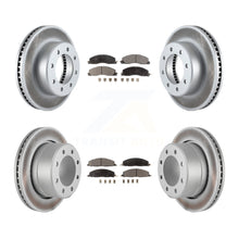 Charger l&#39;image dans la galerie, Front Rear Coated Disc Brake Rotors Ceramic Pad Kit For Ram 2500 3500 1500 Dodge