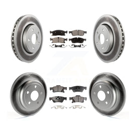 Front Rear Coated Disc Brake Rotors And Ceramic Pads Kit For Dodge Durango
