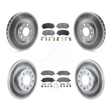 Charger l'image dans la galerie, [Front+Rear] 2013-2016 Dodge Dart Premium Coated Rotors &amp; Ceramic Pads Brake Kit For Max Braking