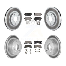 Charger l&#39;image dans la galerie, Front Rear Coated Disc Brake Rotors And Ceramic Pads Kit For Toyota Camry