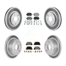 Charger l&#39;image dans la galerie, Front Rear Coated Disc Brake Rotors Ceramic Pad Kit For Toyota Camry Lexus ES300