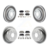 [Front+Rear] 2005-2006 Toyota Camry Base/LE Premium Coated Rotors & Ceramic Pads Brake Kit For Max Braking