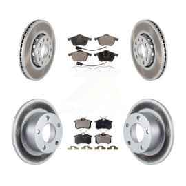 [Front+Rear] 1998-1999 Audi A6 Premium Coated Rotors & Ceramic Pads Brake Kit For Max Braking