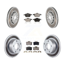 Charger l'image dans la galerie, Front Rear Coated Disc Brake Rotors And Ceramic Pads Kit For Volkswagen Passat