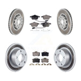 Front Rear Coated Disc Brake Rotors And Ceramic Pads Kit For Volkswagen Passat