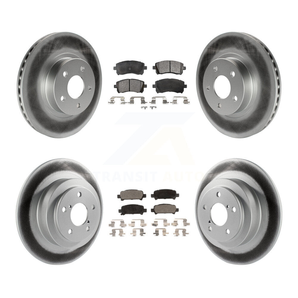 Front Rear Coated Disc Brake Rotor And Ceramic Pad Kit For Subaru Outback Legacy