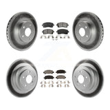 Front Rear Coated Disc Brake Rotor And Ceramic Pad Kit For Subaru Outback Legacy