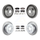 [Front+Rear] 2005 Subaru Legacy i/Limited Premium Coated Rotors & Ceramic Pads Brake Kit For Max Braking