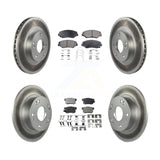 [Front+Rear] 2003-2007 Honda Accord 2.4L Premium Coated Rotors & Ceramic Pads Brake Kit For Max Braking