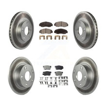 Charger l&#39;image dans la galerie, Front Rear Coated Disc Brake Rotors And Ceramic Pads Kit For Honda Accord