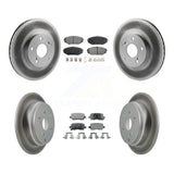 [Front+Rear] 2002-2004 Honda Odyssey Premium Coated Rotors & Ceramic Pads Brake Kit For Max Braking