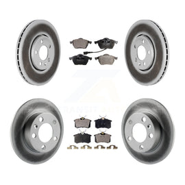 Front Rear Coated Brake Rotor & Ceramic Pad Kit For Volkswagen Beetle Jetta Golf