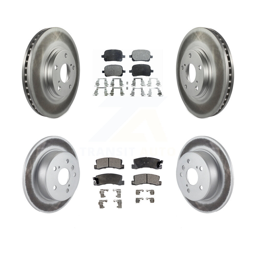 [Front+Rear] 1999-2001 Lexus RX300 AWD Premium Coated Rotors & Ceramic Pads Brake Kit For Max Braking