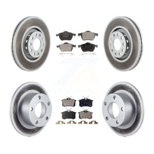 Load image into Gallery viewer, Front Rear Coated Disc Brake Rotors And Ceramic Pads Kit For Audi A6