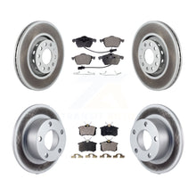 Load image into Gallery viewer, Front Rear Coated Disc Brake Rotors And Ceramic Pads Kit For Audi A6
