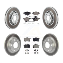 Charger l&#39;image dans la galerie, Front Rear Coated Disc Brake Rotors And Ceramic Pads Kit For 2002 Audi S4