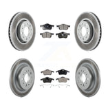 Front Rear Coated Disc Brake Rotors & Ceramic Pad Kit For Volvo S60 V70 XC70 S80