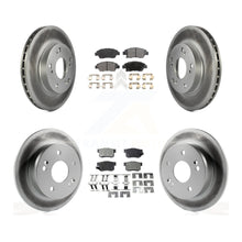 Charger l&#39;image dans la galerie, Front Rear Coated Disc Brake Rotor And Ceramic Pad Kit For Honda Civic Acura RSX