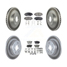 Load image into Gallery viewer, Front Rear Coated Disc Brake Rotors And Ceramic Pad Kit For 2002-2004 Honda CR-V