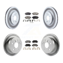 Charger l&#39;image dans la galerie, Front Rear Coat Disc Brake Rotors Ceramic Pad Kit For Toyota Camry Avalon Solara