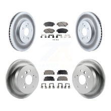 Charger l&#39;image dans la galerie, Front Rear Coated Disc Brake Rotors Ceramic Pad Kit For Toyota Camry Lexus ES300