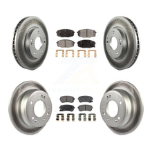 Load image into Gallery viewer, Front Rear Coated Disc Brake Rotors And Ceramic Pads Kit For Hyundai Elantra