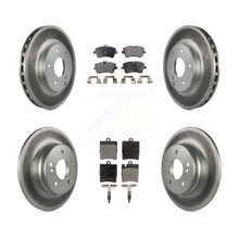 Charger l'image dans la galerie, Front Rear Coated Disc Brake Rotors And Ceramic Pads Kit For Mercedes-Benz C240