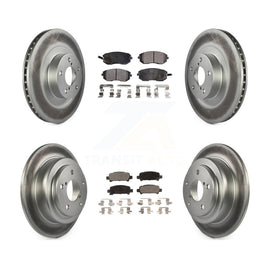 [Front+Rear] 2003 Subaru Forester Impreza Premium Coated Rotors & Ceramic Pads Brake Kit For Max Braking
