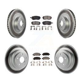 Front Rear Coat Disc Brake Rotors Ceramic Pad Kit For Subaru Outback Legacy Baja