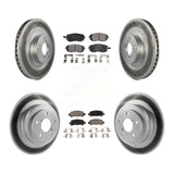 Front Rear Coat Disc Brake Rotors Ceramic Pad Kit For Subaru Outback Legacy Baja