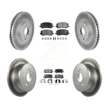 Charger l&#39;image dans la galerie, Front Rear Coated Disc Brake Rotors And Ceramic Pads Kit For Toyota Highlander