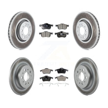 Charger l&#39;image dans la galerie, Front Rear Coated Disc Brake Rotors And Ceramic Pads Kit For Volvo S60